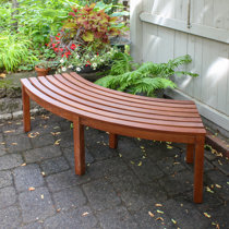 Curved oak garden discount bench